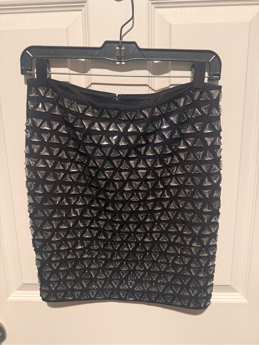 Express Black Mini Skirt with Silver Pyramid Studs